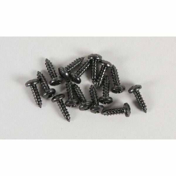 Kyosho Selbstschneidende Schrauben K.1-S12605H - Edelstahl, Schwarz Für RC-Modelle