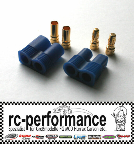 EC3 Stecker + Buchse 3,5 mm Goldkontakt Parkzone Horizon Losi FG MCD HPI