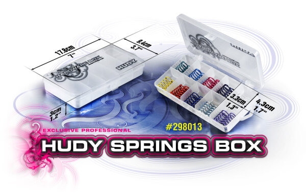 Hudy Sortimentsbox 178x93mm Kleinteile Box Federn 10 F&auml;cher 298013