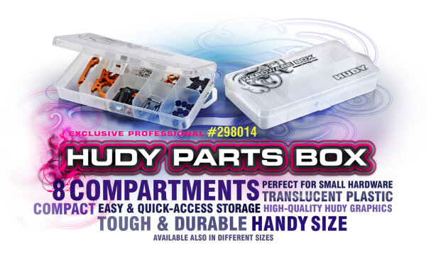Hudy Sortimentsbox 178x94mm Hardware Box Kleinteile Box 8 Fächer 298014