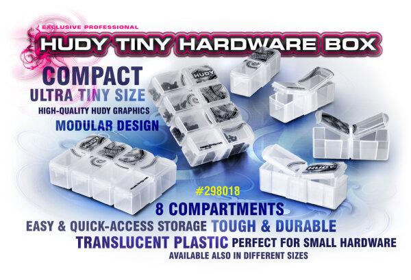 Hudy Sortimentsbox 97x69mm Hardware Box Kleinteile Box 8 F&auml;cher 298018