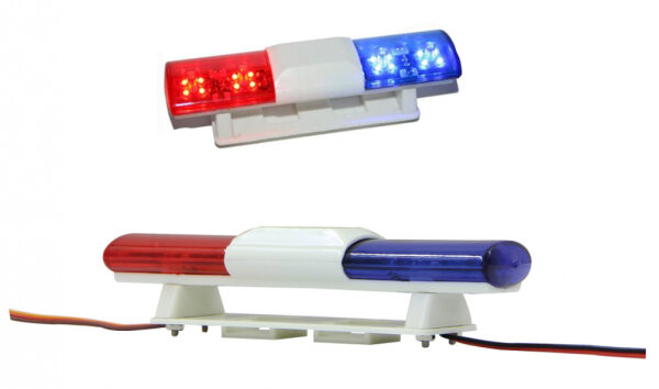 Polizei Lichter LED Lichtbalken JR Stecker 6 - 9 Volt RC-Car 1:10 1:8 505502