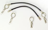 Karosseriesplinte mit Seil schwarz 80mm Karo Splinte...