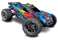 TRAXXAS Rustler 4x4 VXL rot-gelb RTR ohne Akku/Lader 1/10...
