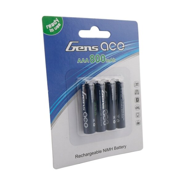 Gens Ace Akku AAA Mini-Z Power 1,2V Aufladbar 800mAh Race...