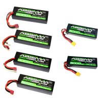 Absima LIPO 2S-3S 4000-5000mAh 45C 7,4V-11,1V Akkus Deans...