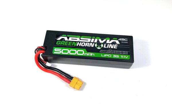 Absima LIPO 2S-3S 4000-5000mAh 45C 7,4V-11,1V Akkus Deans XT60 3S / 11,1V 5000 mAh XT60