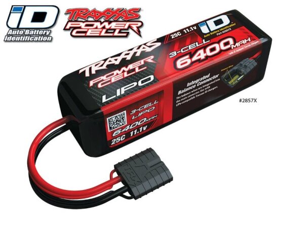 Traxxas 6400mAh 11,1V 3 Zellen Lipo Akku mit ID Stecker TRX2857X