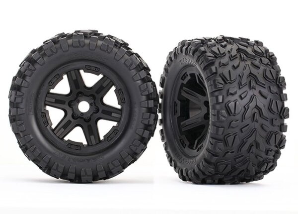 TRAXXAS E-Revo VXL 2.0 R&auml;der 17mm Talon 3.8&quot; verklebt versch. Farben TRX8672 Schwarz