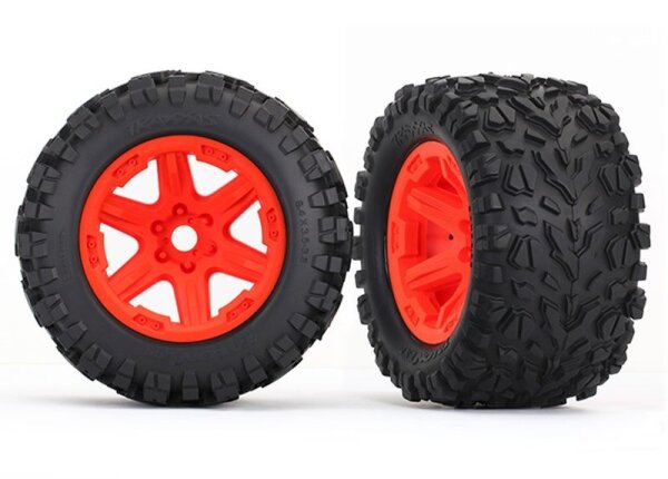 TRAXXAS E-Revo VXL 2.0 R&auml;der 17mm Talon 3.8&quot; verklebt versch. Farben TRX8672 Orange