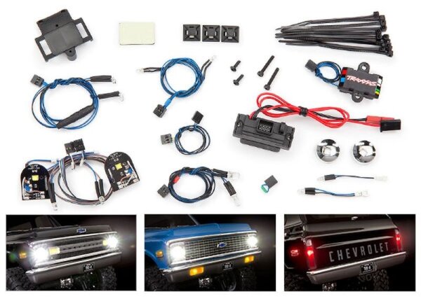 Traxxas TRX 8090 Licht Set komplett + Power Supply für 9111 + 9112 Karo Blazer