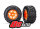 Traxxas R&auml;der X-MAXX Reifen + Felgen fertig verklebt L/R TRX7772T Orange
