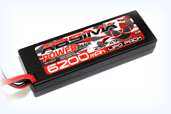 Lipo Akkus 7.4v - 14,8V 6000mAh-7100mAh Fahrakkus Absima Traxxas Akku 2S / 7,4V 6200mAh T-Plug / Deans
