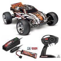 Traxxas Rustler 2WD 1/10 RTR incl. Akku &amp;12v Ladeger&auml;t TRX37054-1ORNG