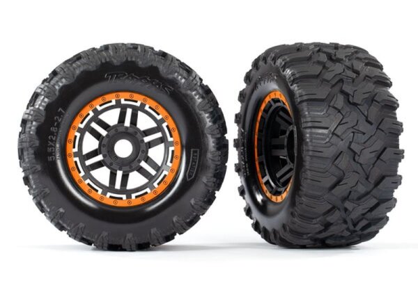 Traxxas MAXX Räder Reifen incl. Felgen All Terrain Orange 17mm  TRX8972T 2 Stk.