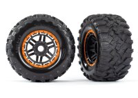 Traxxas MAXX R&auml;der Reifen incl. Felgen All Terrain Orange 17mm  TRX8972T 2 Stk.