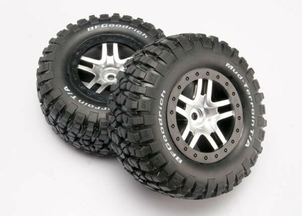 TRAXXAS Kompletträder  verklebt Slash 2WD 4WD  Felge Reifen TRX6873