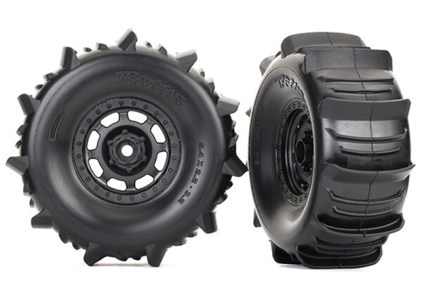 Traxxas Paddle Reifen auf Felge Räder BFBoodrich TRX8475 2 Stk.