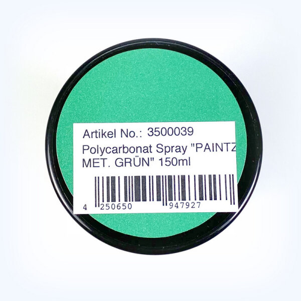 LEXAN Farbe ABSIMA Polycarbonat Color Lack Spray 150 ml Paintz rc Lack Metallic Gr&uuml;n