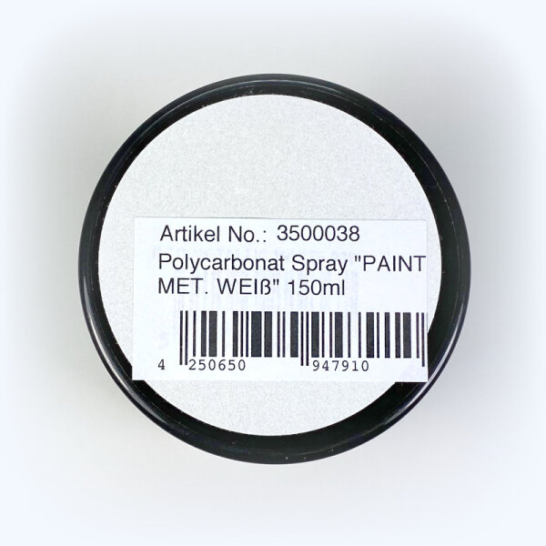 LEXAN Farbe ABSIMA Polycarbonat Color Lack Spray 150 ml Paintz rc Lack Metallic Weiß