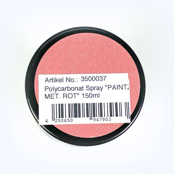 LEXAN Farbe ABSIMA Polycarbonat Color Lack Spray 150 ml Paintz rc Lack Metallic Rot