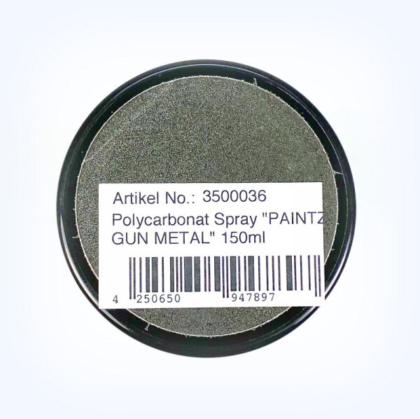 LEXAN Farbe ABSIMA Polycarbonat Color Lack Spray 150 ml Paintz rc Lack Gun Metal