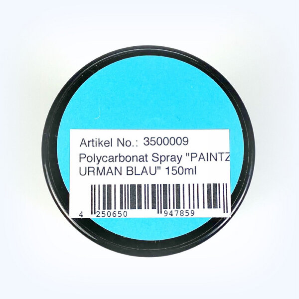 LEXAN Farbe ABSIMA Polycarbonat Color Lack Spray 150 ml Paintz rc Lack Urman Blau