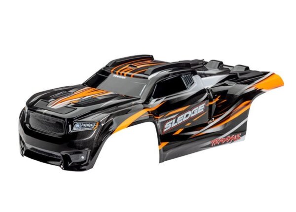 Traxxas Sledge Karosserie alle Farben incl. Dekor & Clipless Orange