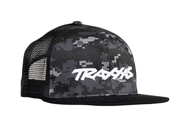 TRAXXAS LOGO HAT FLAT BILL CAP TruckerCap TRX1184-CAMO