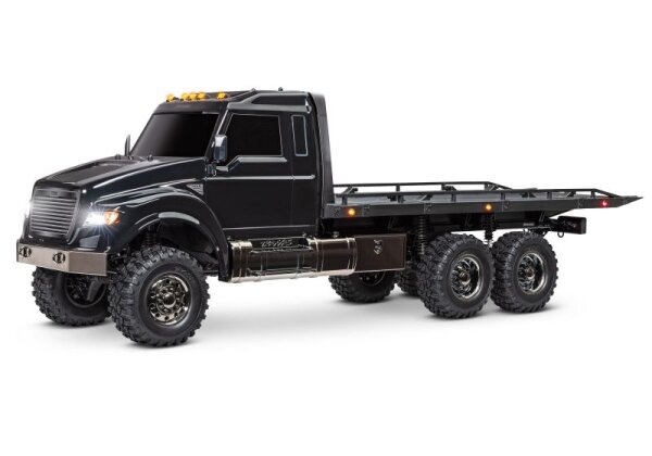 Traxxas TRX-6 Ultimate RC Hauler Flatbed Truck 1/10 6x6 RTR 6WD Brushed 2,4 GHz Tempomat Wasserfest TRX88086-4BLK