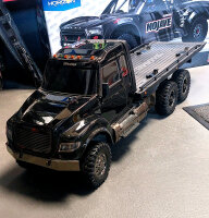 Traxxas TRX-6 Ultimate RC Hauler Flatbed Truck 1/10 6x6 RTR 6WD Brushed 2,4 GHz Tempomat Wasserfest TRX88086-4BLK