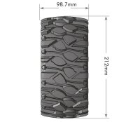 LOUISE X-Rowdy Sport-Reifen Felge schwarz 24mm TRAXXAS X-MAXX LOUT3351B