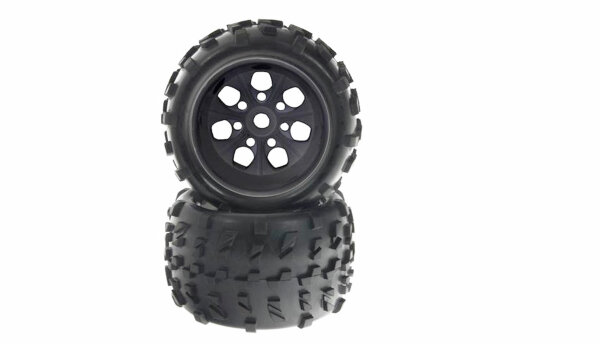 Amewi MonsterTruck Kompletträder 1:8  mit 17mm MSechskant Mitnehmer 004-123M