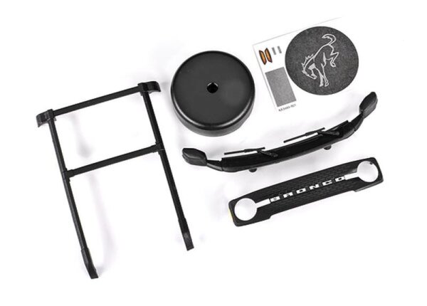 TRAXXAS BRONCO Zubehör Grill + Roof Rack Reifen Abdeckung TRX9715 1/18