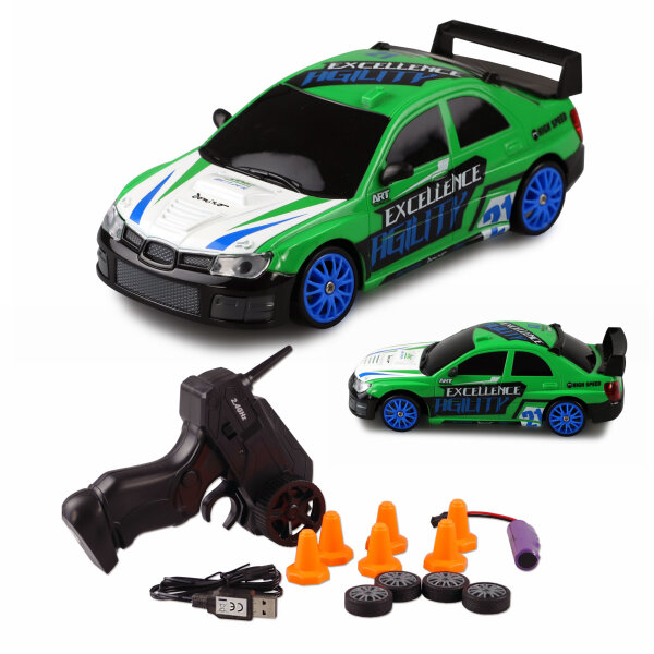 Drift Sport Car 1:24 grün, 4WD 2,4 GHz RTR 21085 Drifter