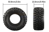 GPM Racing High Grip Reifen 1.0 incl. Einlagen  SCX24...