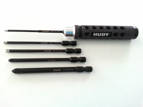 Hudy Set Power Tool Tips Innensechskant 2 / 2,5 / 3 Kreuzschlitz 4 / 5,8 Aktion!!