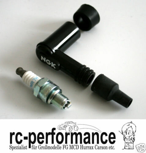 Zündkerze +entstörten Stecker CMR7H FG MCD Reely Zenoah 26ccm