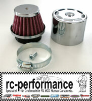 Racing Luftfilter incl. Chrom Hülse FG CF Hurrax HPI...