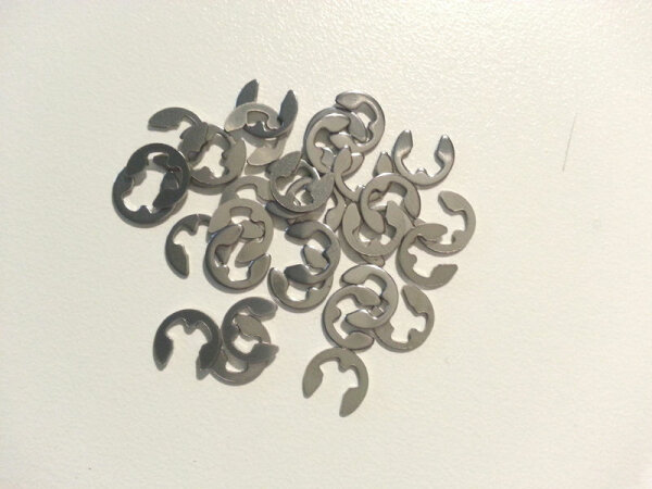 Sicherungsscheibe Federstahl 2,3 mm 10St. E-Ringe Sprengring Zahnrad Stoßdämpfer