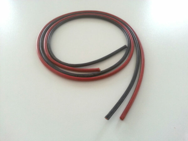 Silikonkabel 2,5qmm Schwarz oder Rot 1 Meter flexibel Akku Kabel Lipo Life