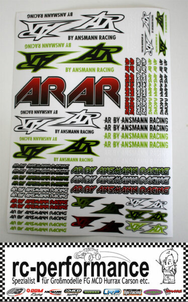Aufkleber Dekorbogen Ansmann Racing Sticker FG Virus Jamara Hurrax FG 