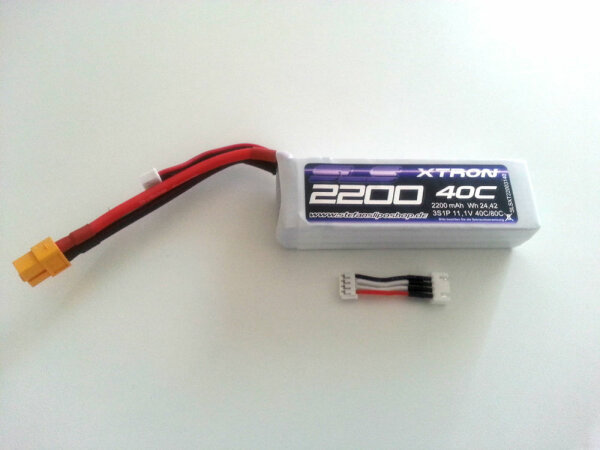 SLS XTRON 2200mAh 3S1P 11,1V 40C/80C Hotliner Heli Akku Warmliner Segler