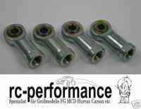 Stahlkugelgelenke 4stk. FG Marder Links Gewinde HPI LOSI...