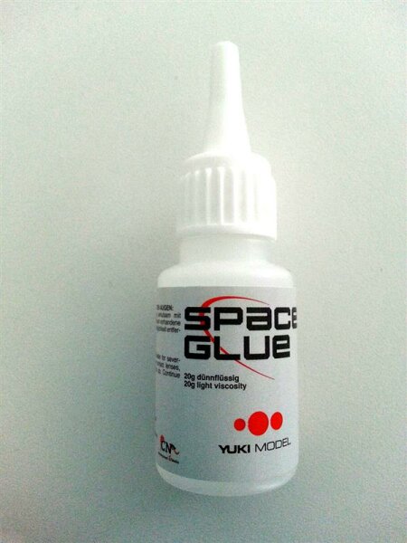 Space Glue20g Sekundenkleber Nadelverschluss Kleber d&uuml;nnfl&uuml;ssig Kunststoff Gummi Reifenkleber