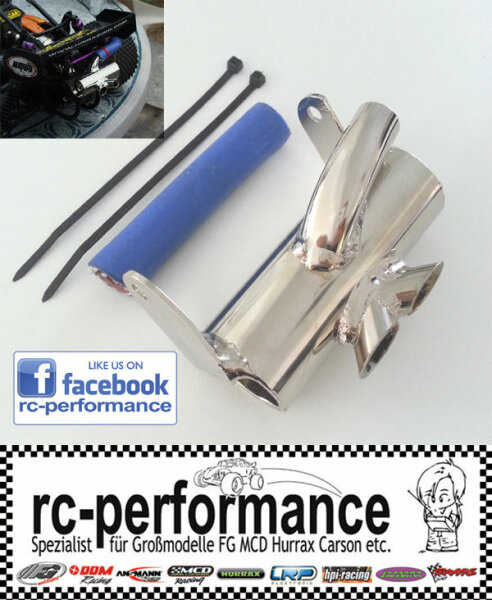 Jetpro Dual Silencer Doppel-Schalldämpfer Reso abnehmbar HPI