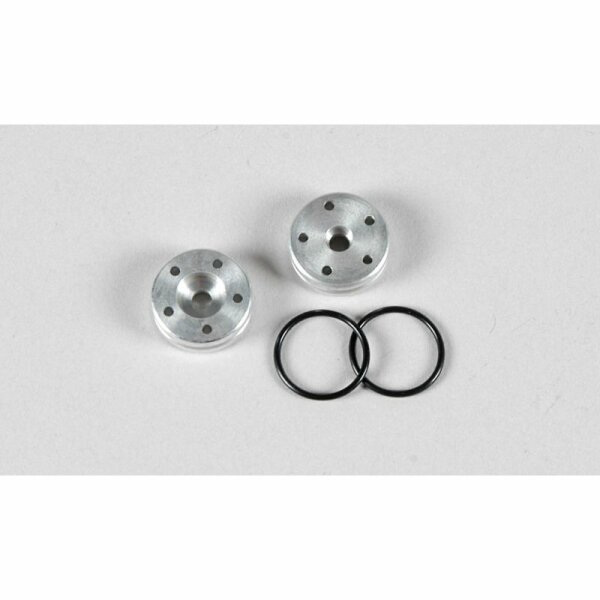 Alu-Stoßdämpferkolben 14,8mm, Bohrg. 1,5, 2St. 06484