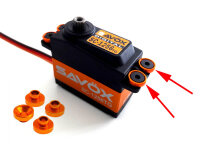 Servohalterungshülsen 4,3mm 8mm orange Team C Absima Savöx TC443 Hitec JR