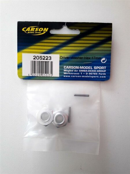 Carson Mitnehmer 17mm mit Splint neu OVP Set Original Modellbau 205223
