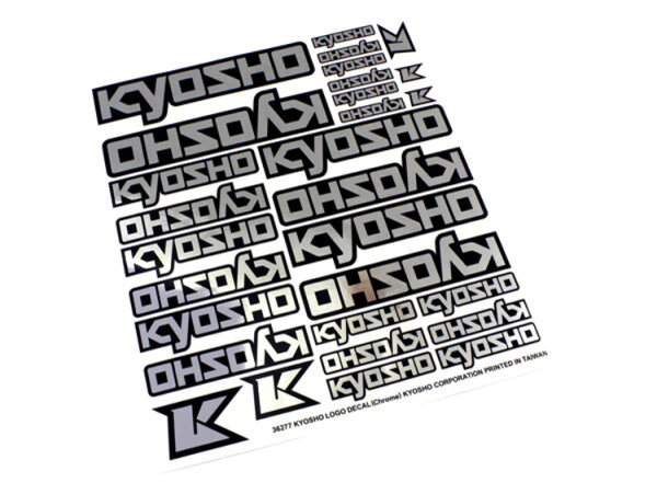 Kyosho Dekorbogen Chrome 29 Stk. Logo 235x210mm Sticker Aufkleber Patch